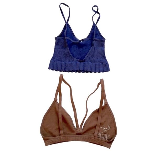 Free People Intimately Set 2 Ribbed Seamless Bralettes Sz XS/S NWOT - Picture 2 of 12